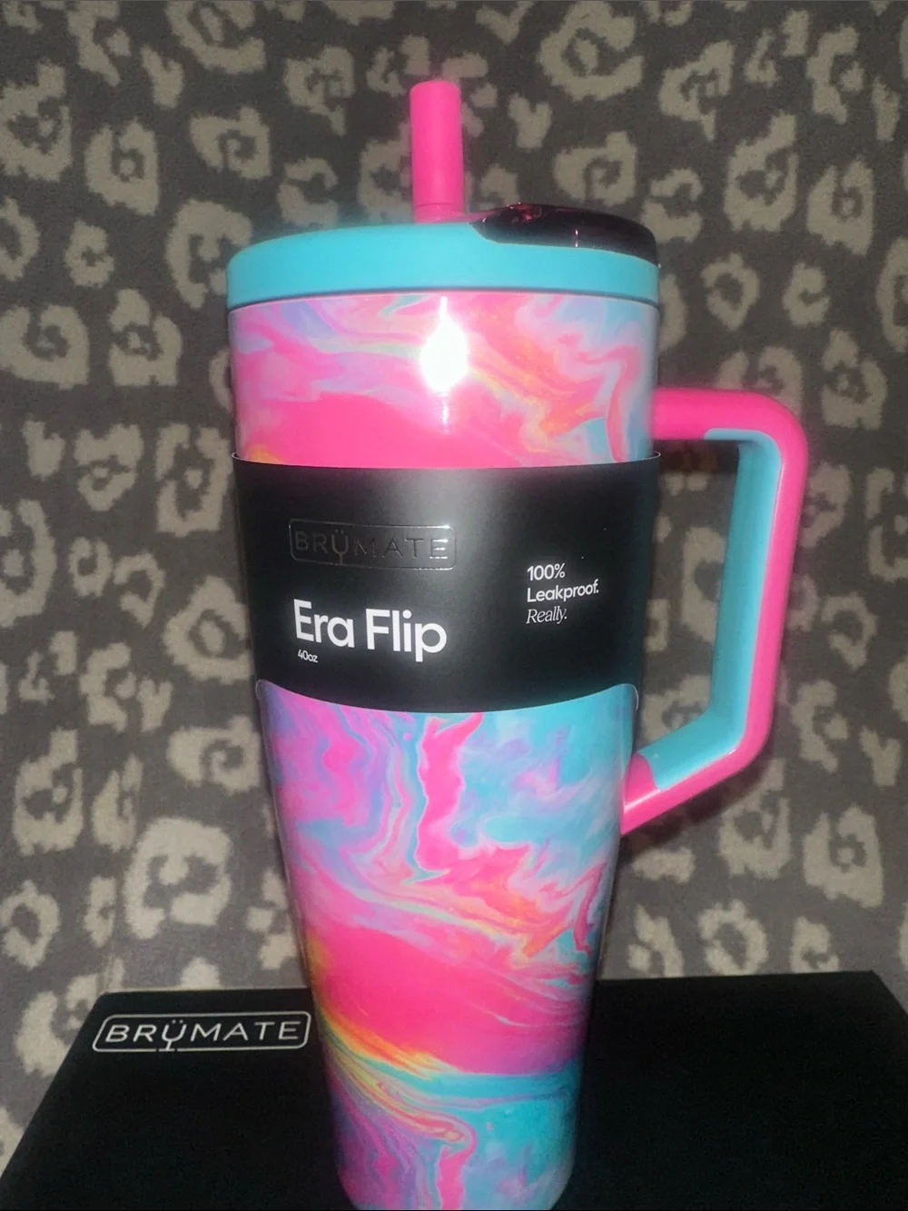 BrüMate Era Flip 40oz Travel Mug  Limited Edition Rainbow 🌈 Swirl😍😍New 🌈 - Picture 17 of 17